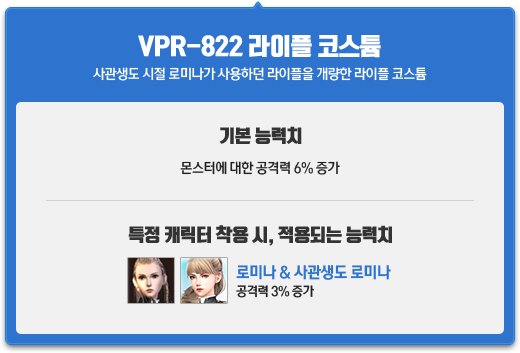 사관생도 시절 로미나가 사용하던 라이플을 개량한 라이플 코스튬