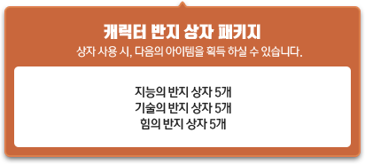 캐릭터 반지 상자 패키지