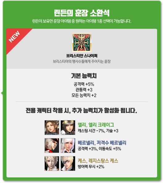 린든의 훈장 소환석